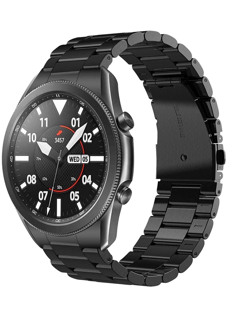Dado - Band Compatible With Samsung Galaxy Watch 3 45mm No Gap Zero Gap Stainless Steel Quick Release Watch Band Metal Strap - Image 1