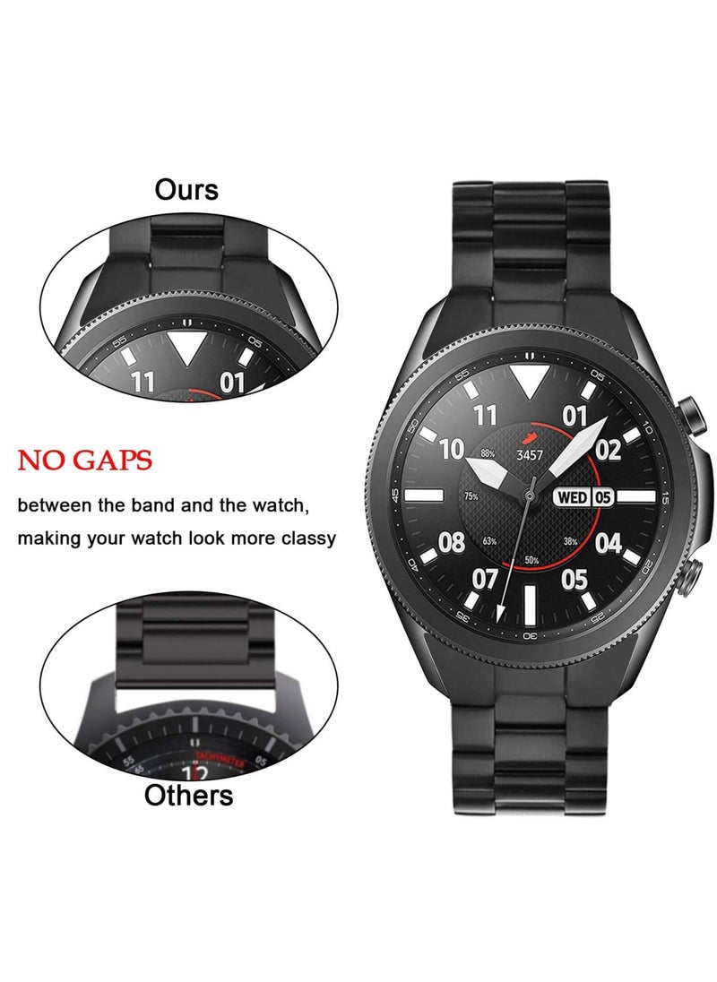 Dado - Band Compatible With Samsung Galaxy Watch 3 45mm No Gap Zero Gap Stainless Steel Quick Release Watch Band Metal Strap - Image 1