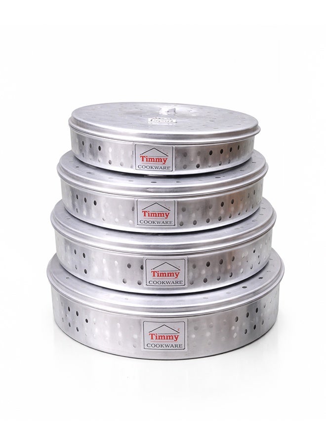 Timmy Aluminium Casserole Set with Lids 4 Piece - Durable Kitchen Storage and Serving Containers with Secure Covers, High-Quality Aluminium Construction, Even Heat Distribution, Easy to Clean - Image 1