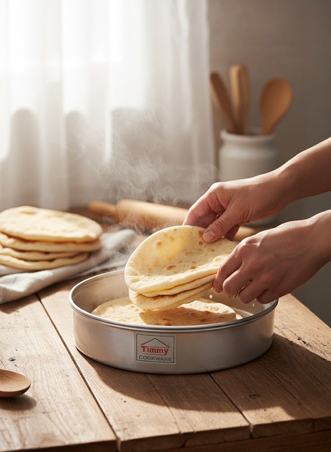 Timmy Aluminium Casserole Set with Lids 4 Piece - Durable Kitchen Storage and Serving Containers with Secure Covers, High-Quality Aluminium Construction, Even Heat Distribution, Easy to Clean - Image 2