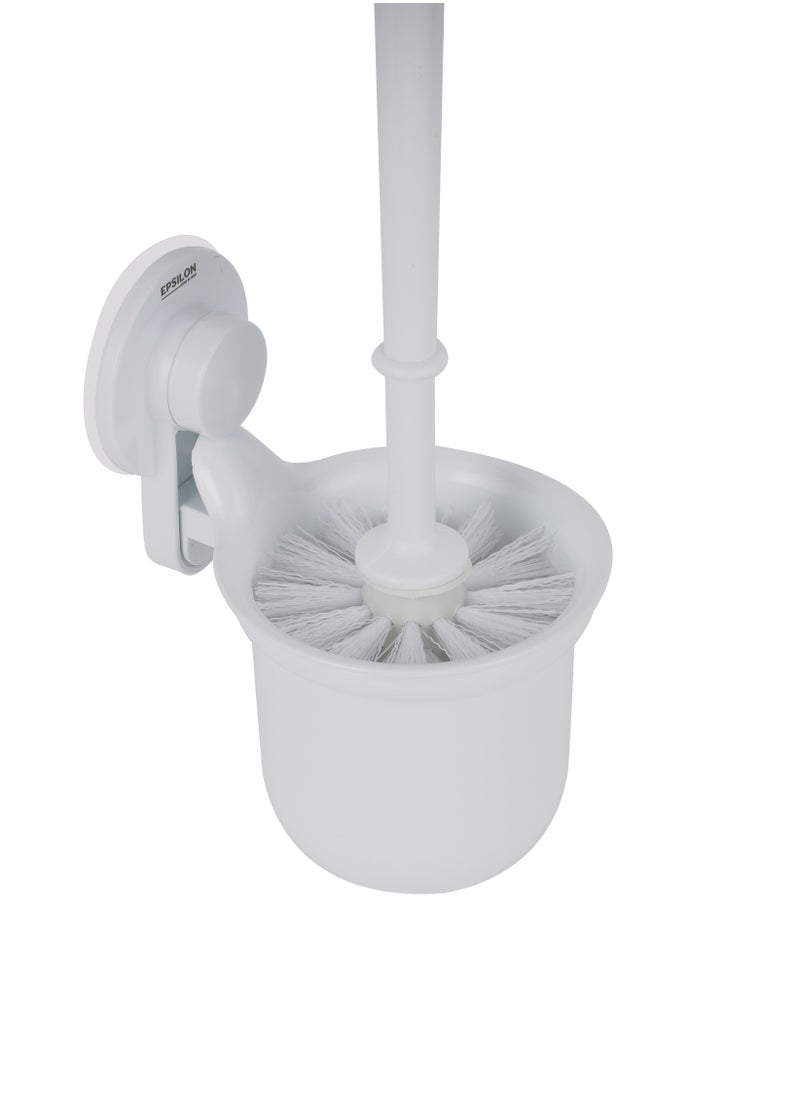 Epsilon Toilet Brush with Holder- EPSBA1553/ with Strong Suction Design, 2.0 kg Capacity, Compact and Light-Weight Toilet Brush Perfect for Cleaning Indian and Western Style Toilets  - Image 5