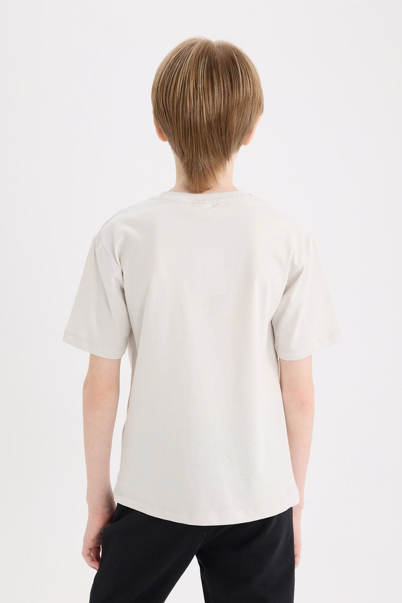 Boy Crew Neck Printed Short Sleeve T-Shirt