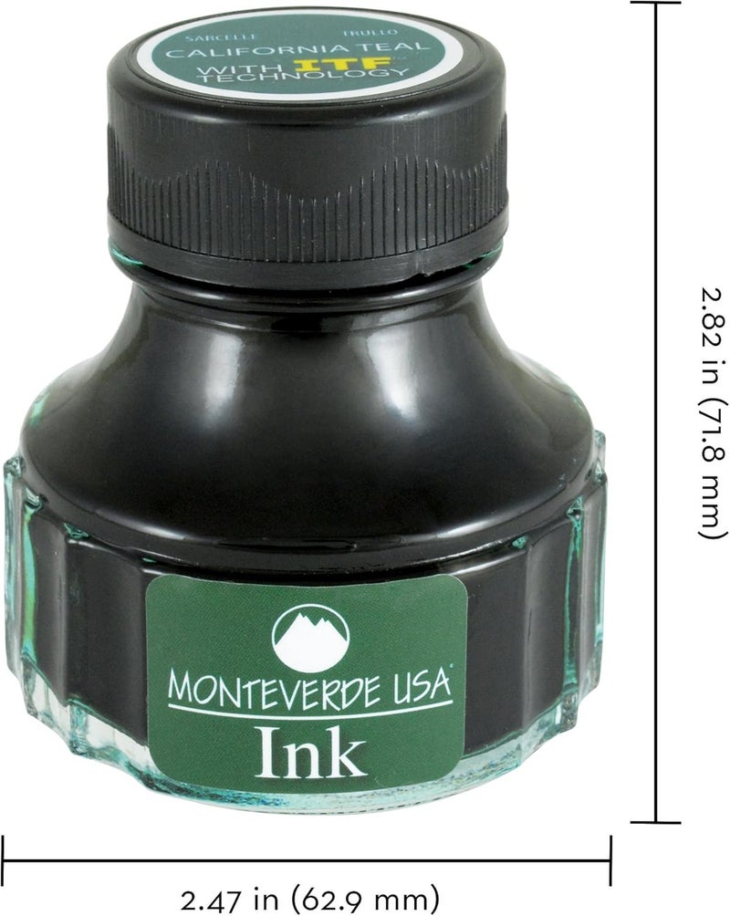 Monteverde USA Ink with ITF Technology, 90 ml California Teal (G308CT) - Image 4
