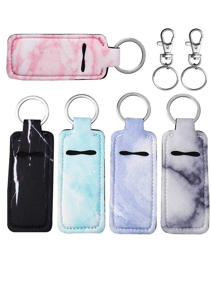 Pengxiaomei Pengxiaomei 5 Pcs Chapsticks Holder Keychain Stocking Stuffers for Women Lip Balm Holder Chapsticks Keychain Holder for Lipstick - Image 1
