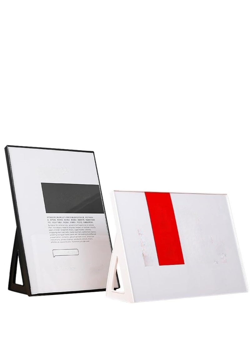 Eckek ABS Plastic Sign Holder，Menu Displays L Shape Sign Stand Vertical/Horizontal Use - Image 2
