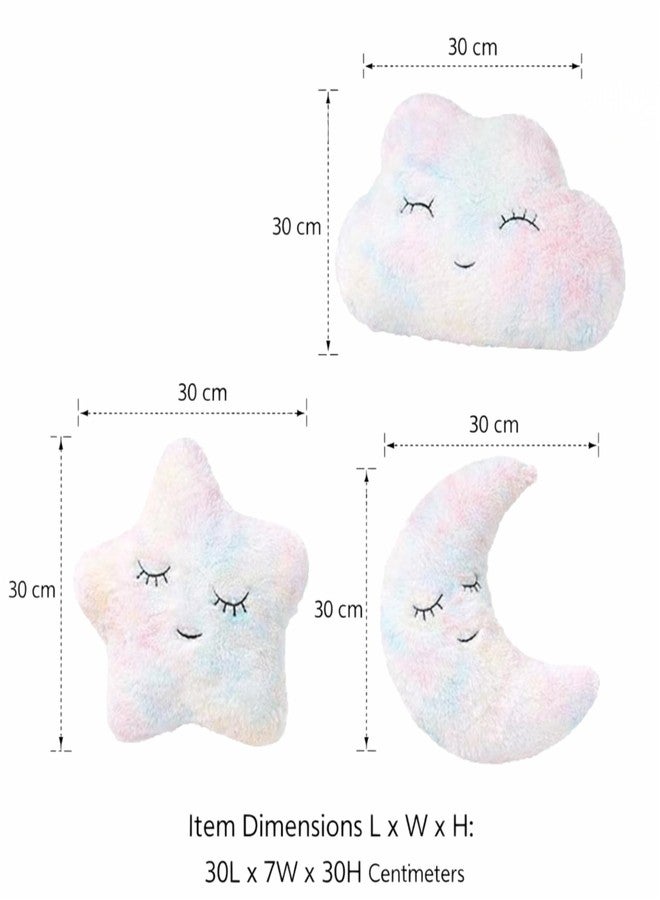 Humpy Hare Soft Plush Pillow Toy | Stuffed Cushion for Kids, Babies & Children | Cute & Cozy Nursery Cot Pillow | Fluffy & Huggable Plush Toy for Boys & Girls | Cloud, Moon, Star - Image 2