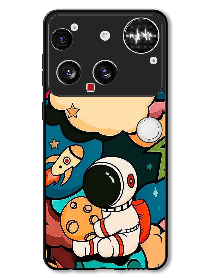 Theodor Case Compatible with Nothing Phone (3) 6.67 Inch Protection Shockproof Bumper Cover Astronaut Cheese - Image 1