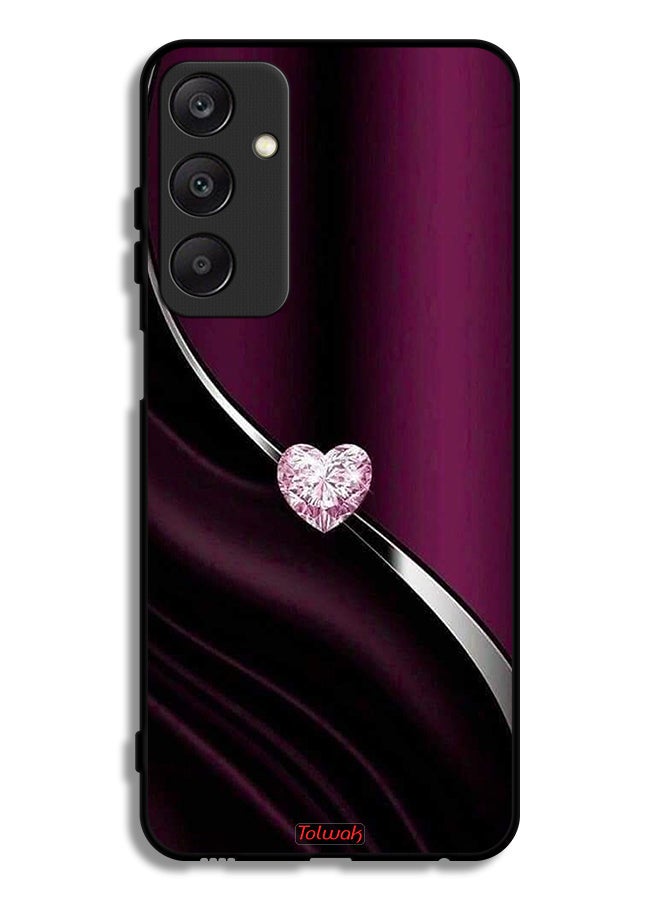 Tolwak Samsung Galaxy A25 5G Protective Case Cover Diamond Heart - Image 1