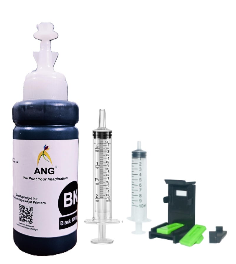 ANG Refill Kit for 805,860,861,803,680,678,682,818,802,901,703,704,702,831,830,46,21,22,27, 28, 56,57 (1 Black 1 Syringe 1 Tools) - Image 1