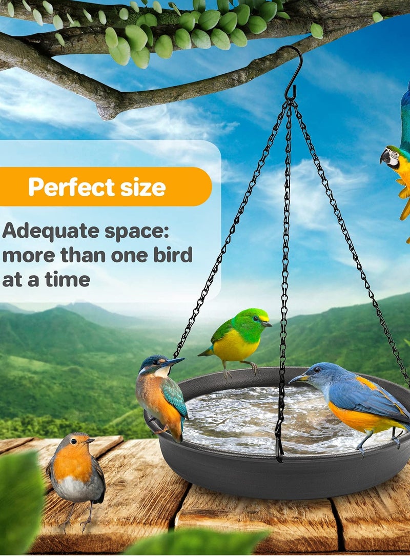 حمام طيور معلق وصحن تغذية - حمام طيور خارجي متعدد الاستخدامات وصحن بذور لجذب طيور الحديقة - مثالي للماء أو البذور في الحديقة الخاصة بك - Image 3