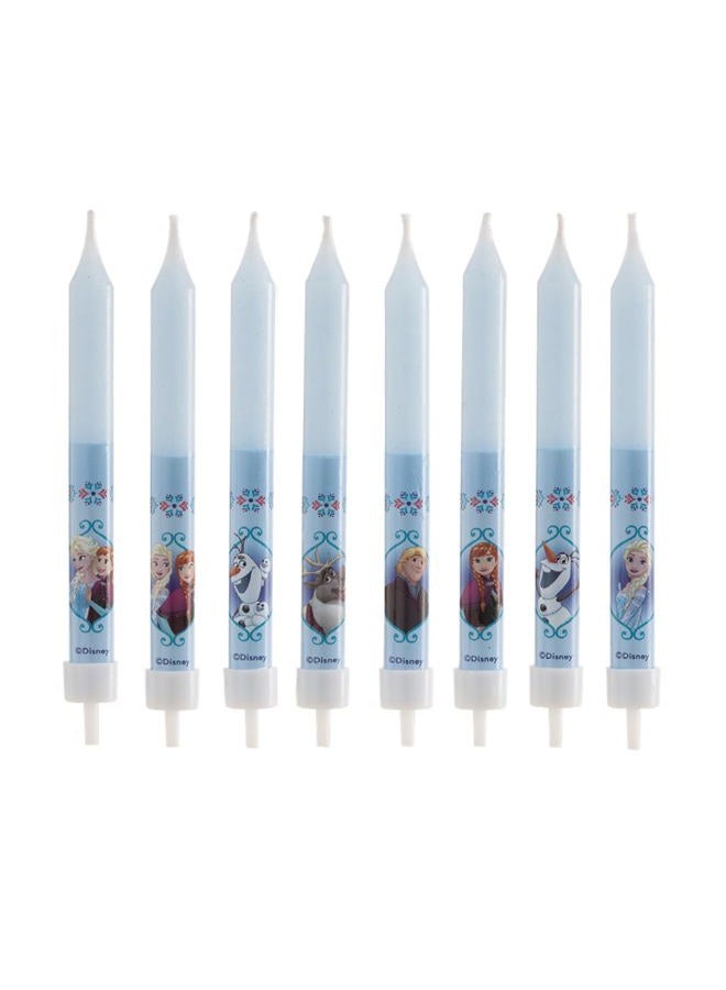 dekora Set of 3D Frozen for Children's Cakes-8 Decorative Birthday Candle, Wax, Multicoloured, Standard Size - Image 1
