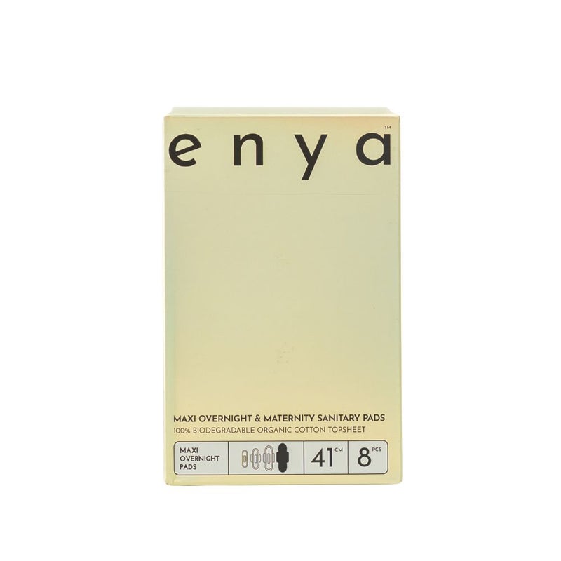 enya Maxi Overnight and Maternity Organic Pads - 8 pcs - Image 1