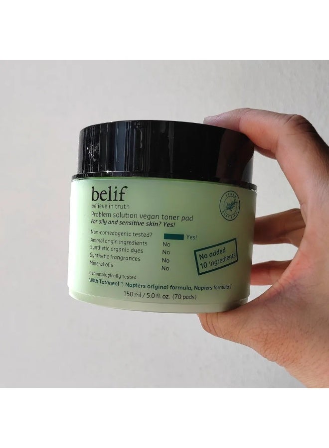belif problem solution Vegan toner pad 150gm - Image 2