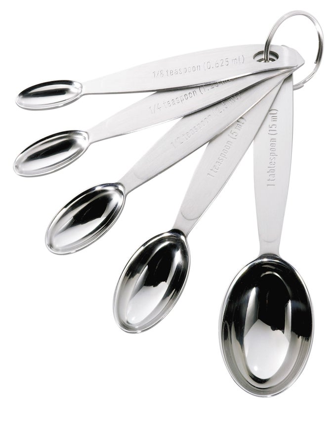 STAINLESS STEEL MEASURING SPOON SET SILVER STANDARD