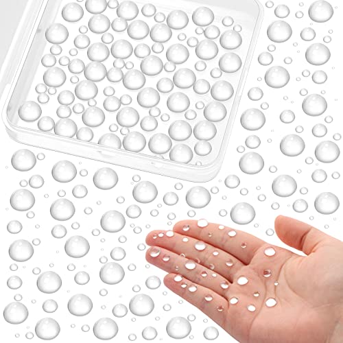 CCOZN 1050 Pieces Clear Water Dewdrop Embellishments, CCOZN Card Making Supplies Clear Beads Water Droplets Waterdrop Resin Beads for DIY Scrapbooking Crafts Paper Decor Phone Case Craft - Image 1