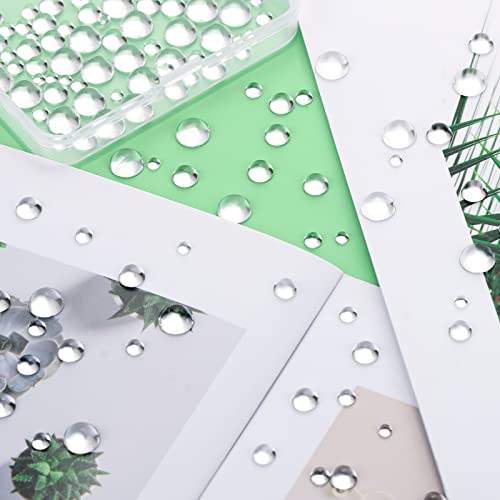 CCOZN 1050 Pieces Clear Water Dewdrop Embellishments, CCOZN Card Making Supplies Clear Beads Water Droplets Waterdrop Resin Beads for DIY Scrapbooking Crafts Paper Decor Phone Case Craft - Image 3