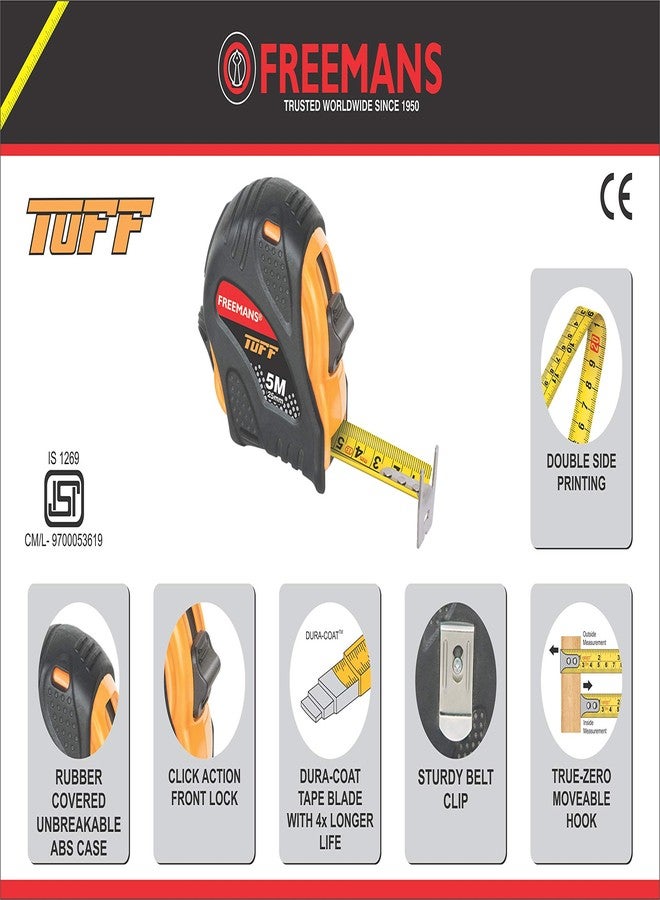 FREEMANS Tuff 5m 25mm + Tuff 7.5m 25mm Measuring Tapes - Image 2