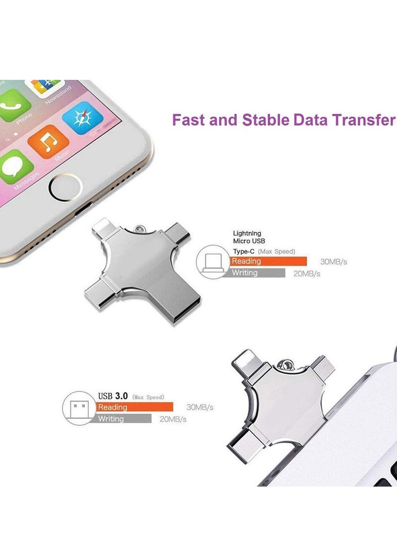 ELTRAZONE - High Speed 4 In 1 Multi-function OTG USB Flash Drive Type-C Pen drive 3.0 Memory Disk For iPad Android iOS PC 512GB - Image 1