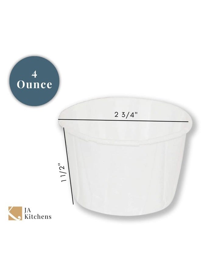 JA Kitchens 4 oz Paper Souffle Portion Cups, Small Containers, Value Set of 500 - Image 2