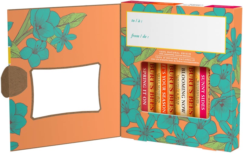 Burt's Bees Gifts Ideas - Just Picked Lip Balm Set, Pomegranate, Watermelon, Sweet Mandarin, Coconut & Pear, Natural Origin Lip Treatment, 4 Tubes, 0.15 oz. - Image 2