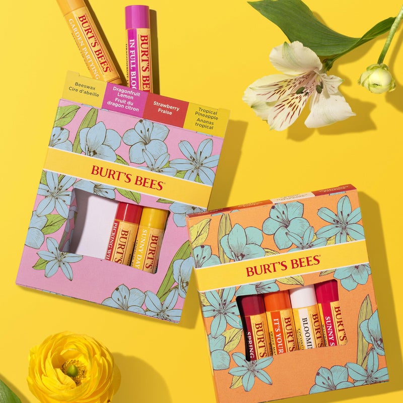 Burt's Bees Gifts Ideas - Just Picked Lip Balm Set, Pomegranate, Watermelon, Sweet Mandarin, Coconut & Pear, Natural Origin Lip Treatment, 4 Tubes, 0.15 oz. - Image 3