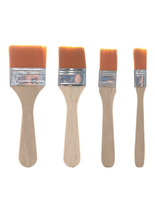 PRIMA Cotton Artist Canvas Board White Size 20*30 cm & Pack Of 4 Paint Brush Set White/Brown/SilverBundle - Image 3