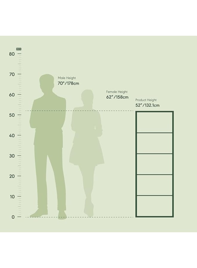مودرن هوم خزانة كتب مفتوحة من فورينو لودر ذات 5 طبقات قابلة للعكس اللون، بيضاء - Image 3