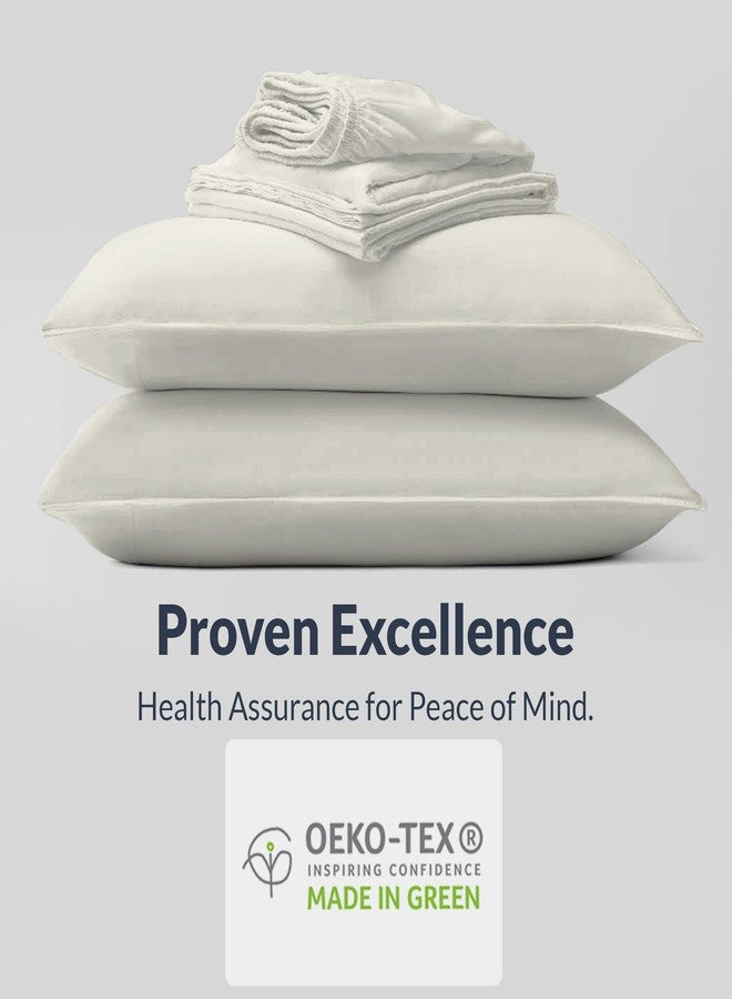 Sweave 100% Cotton Percale Sheets Full Size - Cool & Crisp Hotel Feeling, Breathable, Softer After Each Wash, Fitted Sheets with Deep Pockets, Double-Elastic & Corner Straps, Z-Hem Luxury Stitching - Image 5