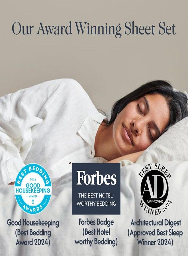 Sweave 100% Cotton Percale Sheets Full Size - Cool & Crisp Hotel Feeling, Breathable, Softer After Each Wash, Fitted Sheets with Deep Pockets, Double-Elastic & Corner Straps, Z-Hem Luxury Stitching - Image 4