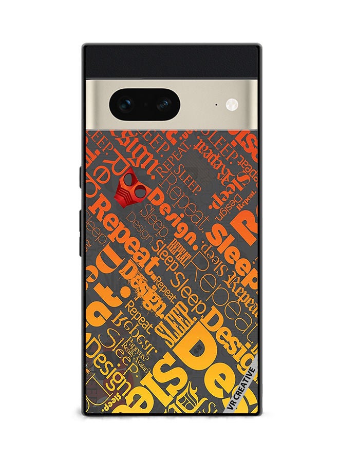 VR CREATIVE Protective Case Cover For Google Pixel 7 Sleep Repeat Design Multicolour - Image 1