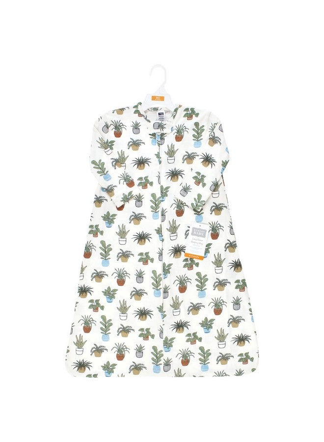 Hudson Baby Unisex Baby Long Sleeve Cotton Jersey Sleeping Bag, Sack, Blanket, Plants, 0-6 Months - Image 2