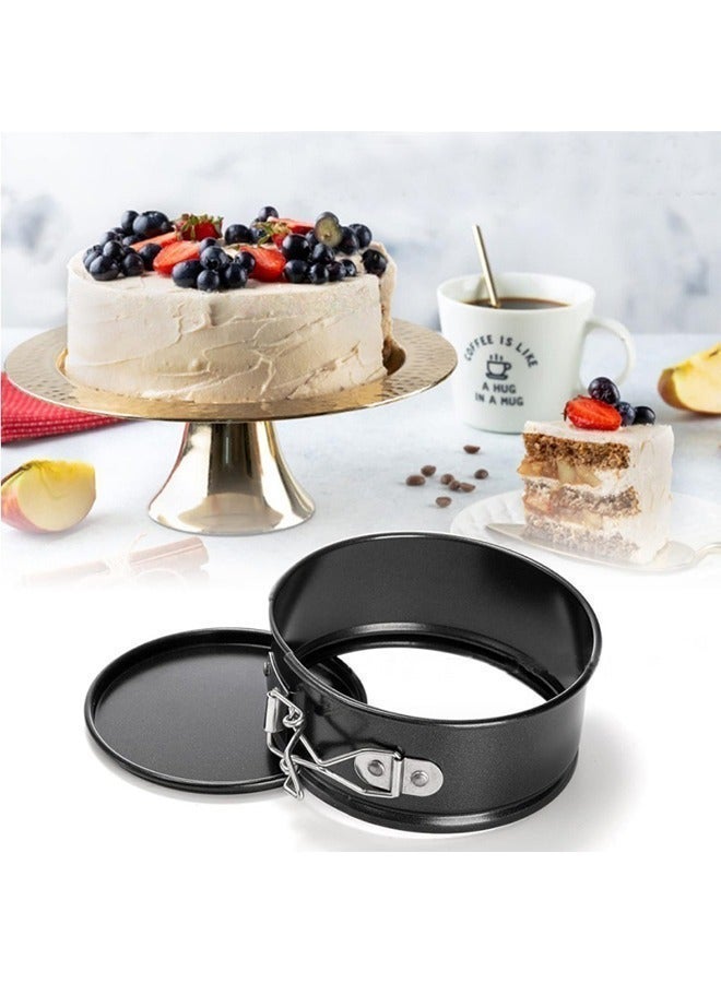 Joybos 3-Piece Springform Cake Pan Set, 4/7/9 Inch High-Strength Carbon Steel Cheesecake Pans with Teflon Non-Stick Coating, Removable Bottom & Quick-Release Buckle for Cakes, Mousse and Desserts - Image 4