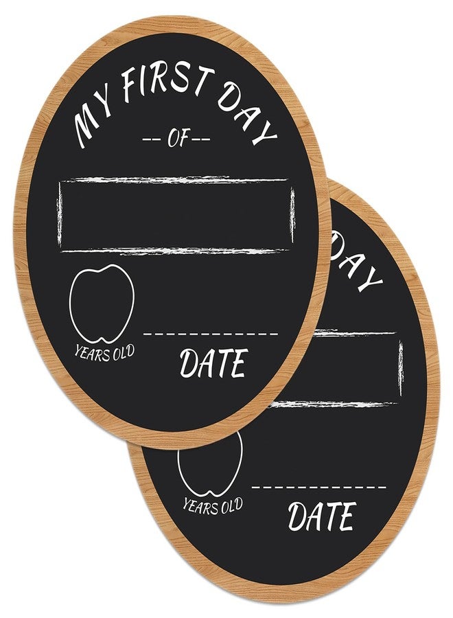 JUESMOS First and Last Day of School Chalkboard Sign 10.2" Double Sided Back to School Board for Kids Girls Boys Reusable My First Day of Preschool Kindergarten 1st Grade Photo Props Supplies - Image 1