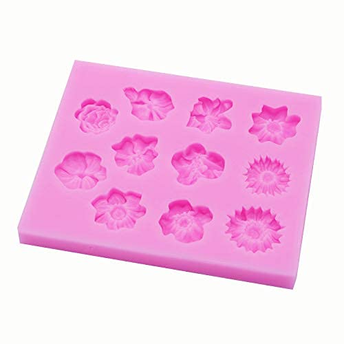 TUKE Sunflower Rose Flowers Shape Silicone Mold Cake DIY Decoration Chocolate 3D Mould Tools Color Random - Image 5