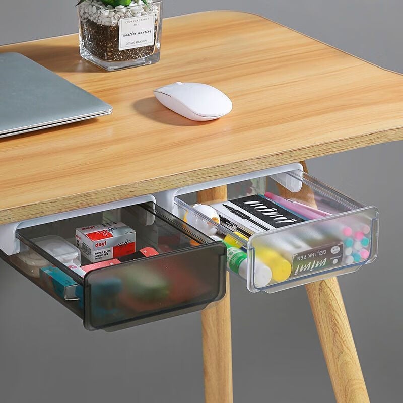 Under Desk Storage Box ABS Plastic Drawer Organizer, 18L, Dustproof, Modern Simple Style - Image 1