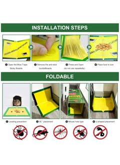 URbazaar 12 Pcs Set Mouse Traps Indoor,Mouse Glue Traps,Sticky Traps, Glue Boards Professional Strength That Work Capturing Indoor and Outdoor Rat  - Image 5