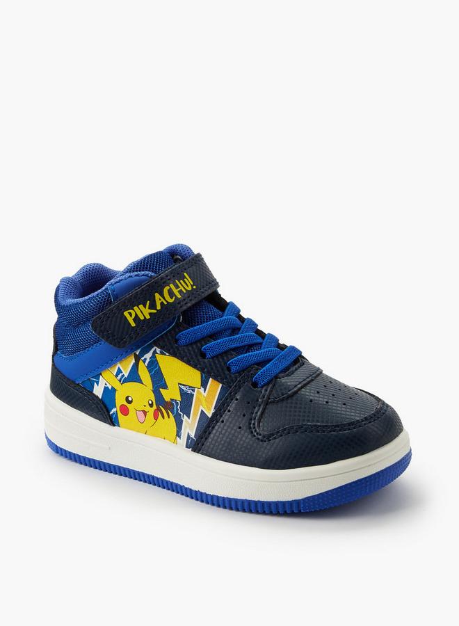 Pokemon Boys Pikachu Print High Top School Sneakers - Image 2