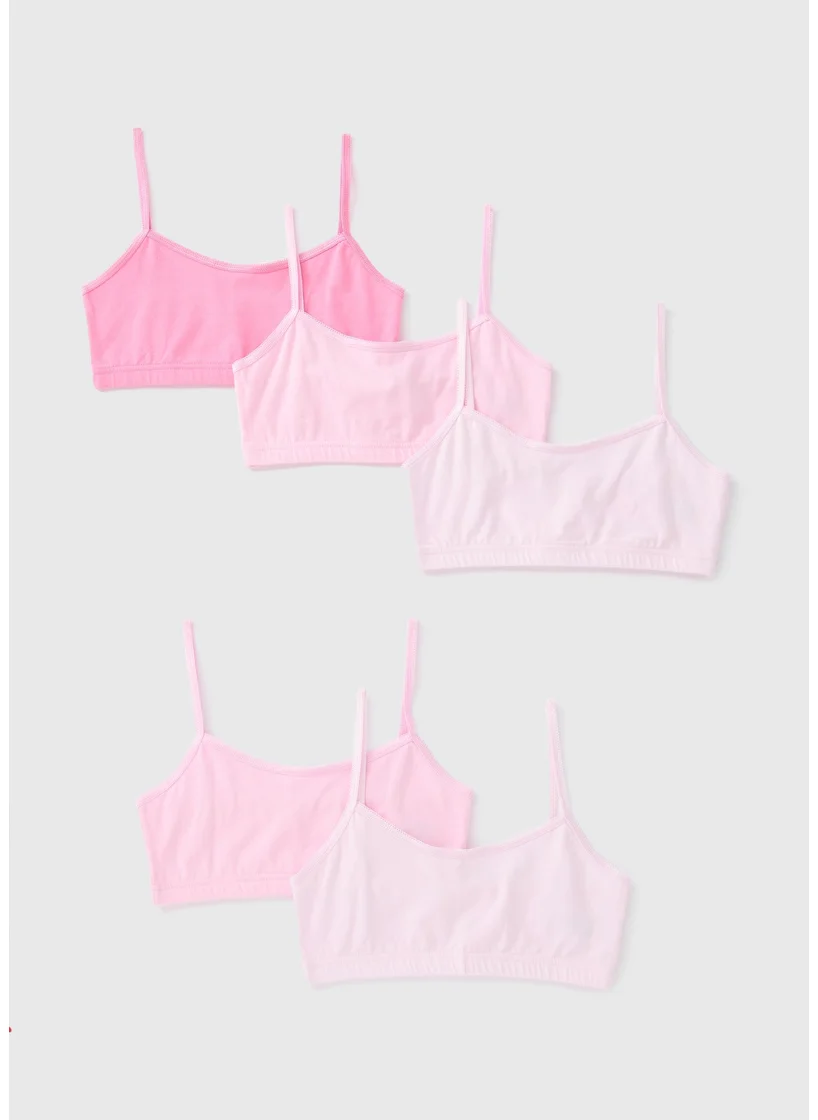 Matalan 5 Pack Pink Crop Tops
