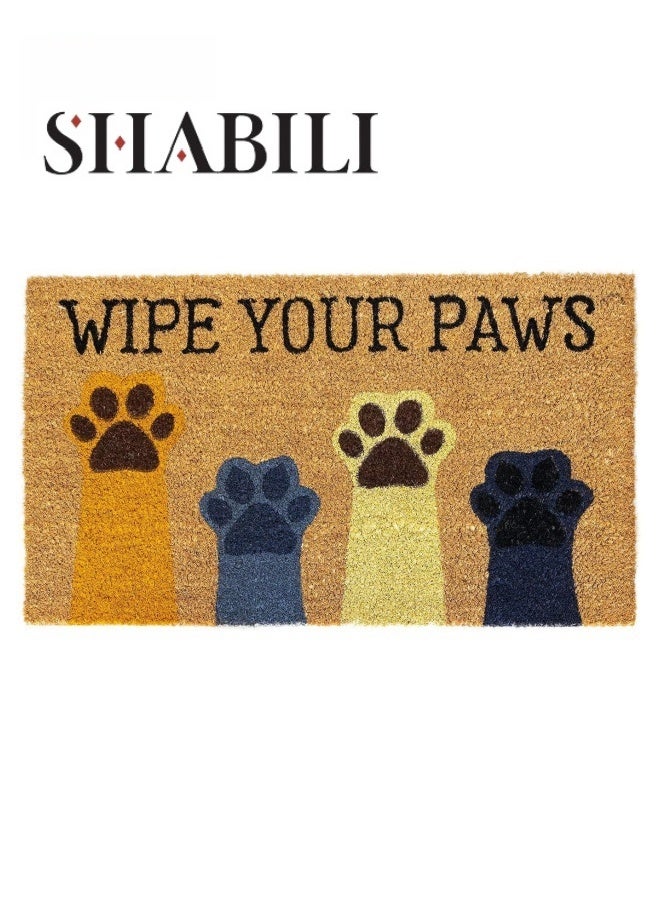 SHABILI Water Absorption Welcome Mats for Front Door 80 x 50 cm，Durable Non Slip Backing Floor Mat， Ultra Absorb Mud Easy Clean Entry Door mat for Indoor High Traffic Areas Outdoor Entryway Rug  - Image 1