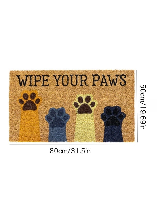 SHABILI Water Absorption Welcome Mats for Front Door 80 x 50 cm，Durable Non Slip Backing Floor Mat， Ultra Absorb Mud Easy Clean Entry Door mat for Indoor High Traffic Areas Outdoor Entryway Rug  - Image 4