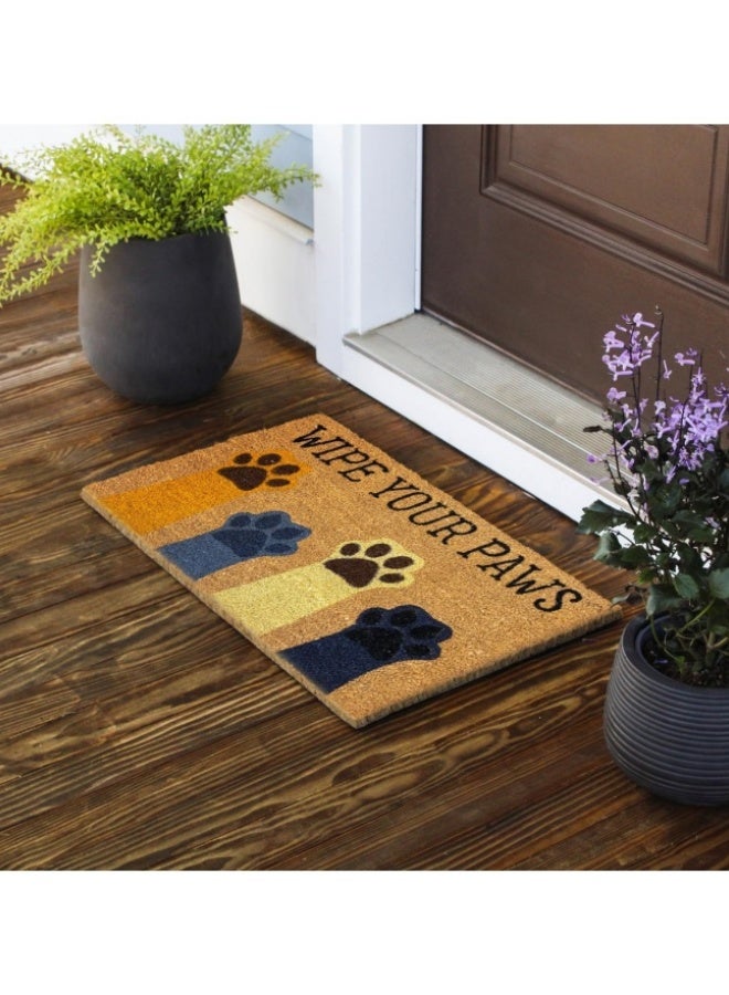 SHABILI Water Absorption Welcome Mats for Front Door 80 x 50 cm，Durable Non Slip Backing Floor Mat， Ultra Absorb Mud Easy Clean Entry Door mat for Indoor High Traffic Areas Outdoor Entryway Rug  - Image 3