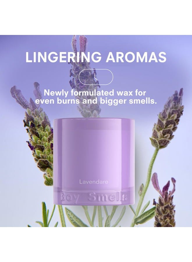 Boy Smells Lavender Candle - 8.5 oz - Luxury Candle with Lemon, Lavander, and Vetiver - Up to 50-Hour Burn - Cotton Wick - Image 3