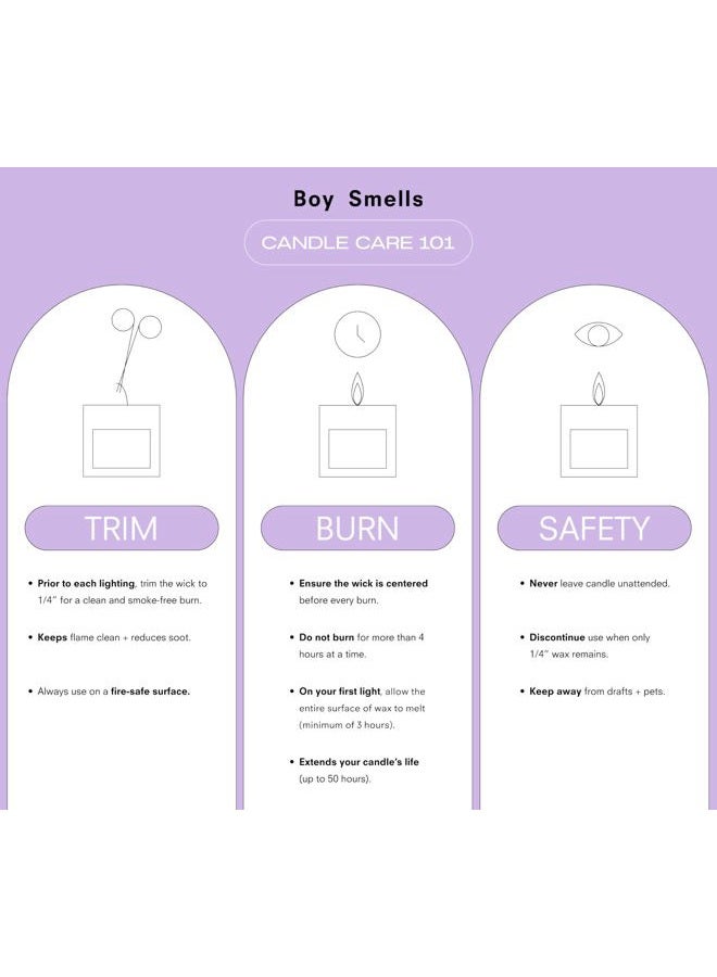 Boy Smells Lavender Candle - 8.5 oz - Luxury Candle with Lemon, Lavander, and Vetiver - Up to 50-Hour Burn - Cotton Wick - Image 2