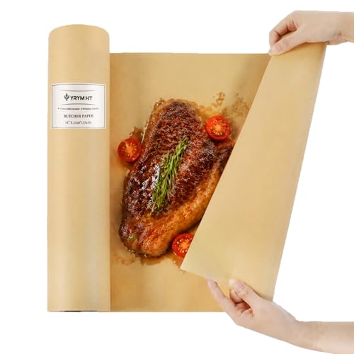 YRYM HT Brown Butcher Paper Roll for Smoker - Natural Food Grade Brown Wrapping Paper for BBQ Briskets, Smoking & Wrapping Meats, 18inch x 2100inch (176 ft) - Unbleached Unwaxed and Uncoated - Image 3