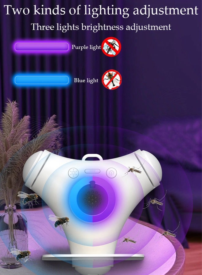DUNISO Electric Mosquito Killer Lamp High Powerful UV Light Mosquito Zapper Killer, Pest Control Insect Fly Trap with Three Sticky Mosquito Plates Insect Mosquito Flies Killer for Indoor Outdoor Bedroom Gard - Image 4