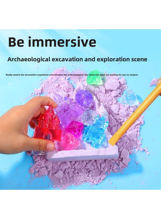 Pinot Children's Handmade DIY Archaeological Digging Toys Girls Digging Gems Blind Box Set Educational Toys Wholesale-Colors:Archaeological Digging Egg Party Series 【Live Edition】】 - Image 3