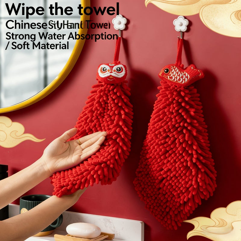 Rabbit Chenille Fingertip Towel Quickly Dries Wet Hands One Wipe Ideal for Kitchen Bathroom - Image 1