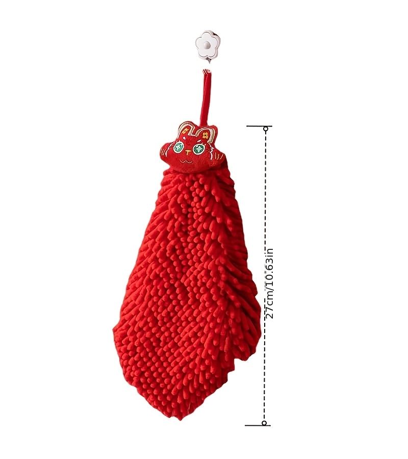 Rabbit Chenille Fingertip Towel Quickly Dries Wet Hands One Wipe Ideal for Kitchen Bathroom - Image 3