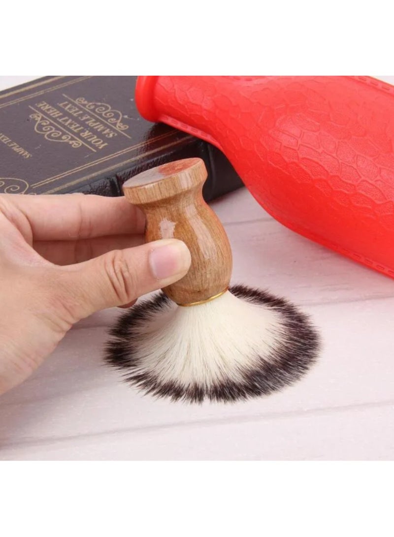 Shaving Brush, Shaving Gel Application Brush, Hair Cleaning Brush for Shaving, Face Brush, Beard Shaving Brush, Men Facial Hair Removal Brush for Face and Neck, Face Cleaning Brush after Shaving - Image 4