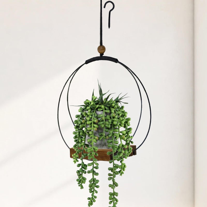Adnkwolivt Hanging Planter for Indoor Plants - Outdoor Plant Hanger, Mid Century Metal Plant Hanger, Indoor Conner Ceiling, Gift for Mom, Plant Lovers, Housewarming - Image 1
